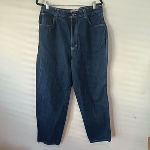 Points West Women's Dark Wash High Rise Relaxed Straight Leg Jeans Size 20